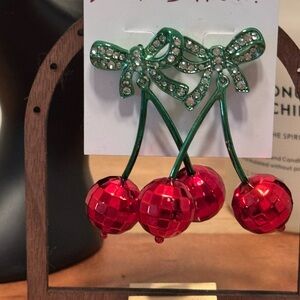 Betsey Johnson- Cherry Earrings